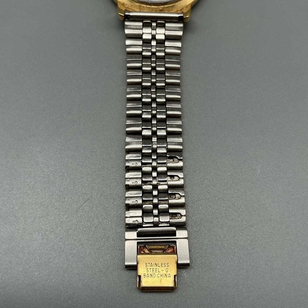 Vintage Pulsar Mens Watch 34mm Gold Tone Round V501-X080 New Battery 7.5